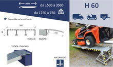 Carica l'immagine nel visualizzatore di Gallery, H060P - Coppia di Rampe Pieghevoli in Alluminio con Superficie Antiscivolo