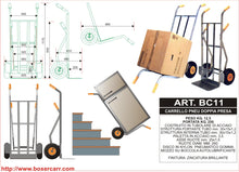 Carica l'immagine nel visualizzatore di Gallery, BC011 - Carrello Portacasse Pneu Doppia Presa