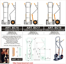 Carica l'immagine nel visualizzatore di Gallery, BC017 - Carrello con Slitta e Guide in Nylon