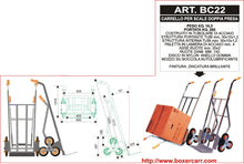 Carica l'immagine nel visualizzatore di Gallery, BC022 - Carrello Portacolli a Sei Ruote per Scale Doppia Presa