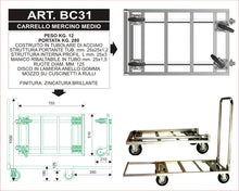 Carica l'immagine nel visualizzatore di Gallery, BC031 - Carrello Mercino Medio