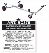 Carica l'immagine nel visualizzatore di Gallery, BC375 - Carrello Alagggio per Imbarcazioni Leggere