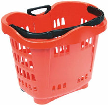 Carica l'immagine nel visualizzatore di Gallery, BC077+-1 Cestino Spesa Trolley in Plastica 43 LT. ROSSO