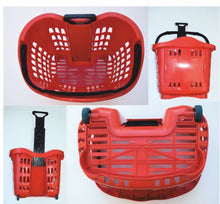 Carica l'immagine nel visualizzatore di Gallery, BC077+-1 Cestino Spesa Trolley in Plastica 43 LT. ROSSO