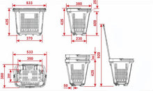 Carica l'immagine nel visualizzatore di Gallery, BC077+-2 Cestino Spesa Trolley in Plastica 43 LT. VERDE