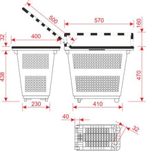 Carica l'immagine nel visualizzatore di Gallery, BC078+-1 Cestino Spesa Trolley in Plastica 52 LT. ROSSO