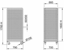 Carica l'immagine nel visualizzatore di Gallery, BC080.50x50.4P - Rollpak 700x800 maglia stretta 50x50 con quattro pareti