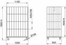 Carica l'immagine nel visualizzatore di Gallery, BC085.4P - Rollpak Doppio 1200x800 con quattro pareti
