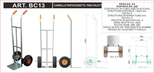 BC013 - Carrello Portacassette Con Paletta