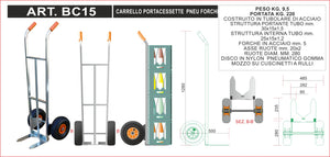 BC015 - Carrello Portacassette Con Forche