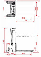 Carica l&#39;immagine nel visualizzatore di Gallery, BC230.080 Carrello Elevatore Manuale con Pompa Idraulica
