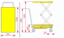 Carica l&#39;immagine nel visualizzatore di Gallery, BC250-070D Piattaforma Idraulica Carrellata 700 kg. a doppia forbice

