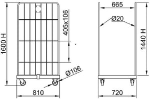 BC080.3P - Rollpak Standard 700x800 con tre pareti